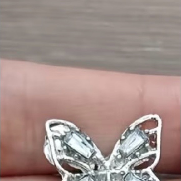 Silver Butterfly Ear Cuff - Picture 2 of 3